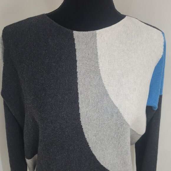 Zaket & Plover Whirlwhind Sweater Size XS Grey and Blue Cashmere Cotton Blend - Picture 12 of 12